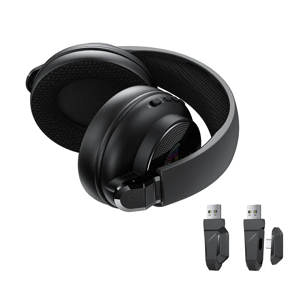 Навушники ігрові ACEFAST H15 gaming wireless headset Black - фото 4
