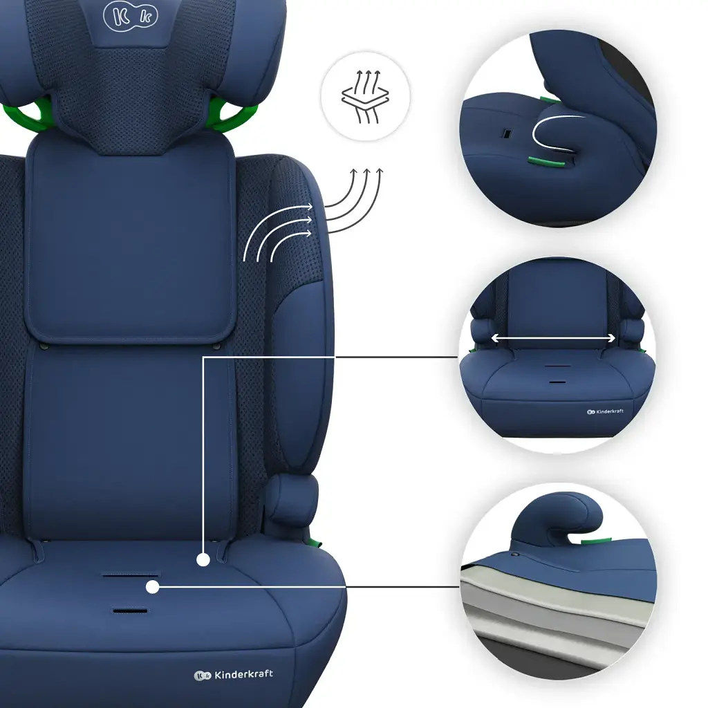 Автокрісло Kinderkraft Comfort Up 2 Plus i-Size Navy (KCCOUP02NAVPL00) - фото 4