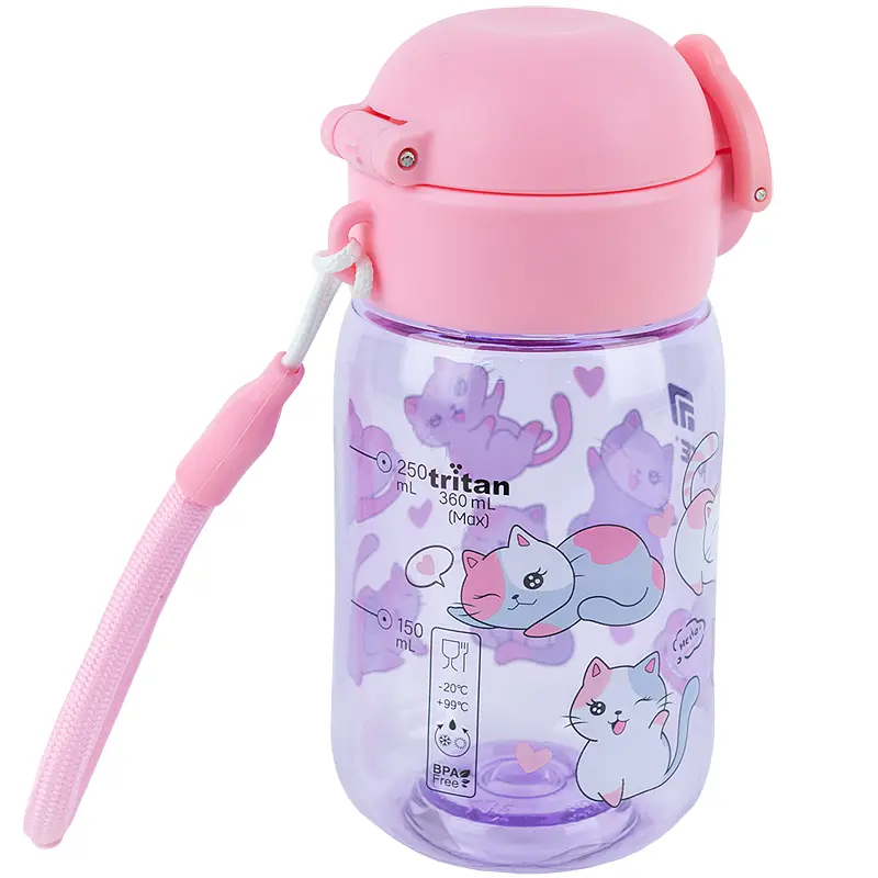 Пляшечка для води Kite Cats фіолетова 360 мл (K25-1235-1) - фото 4