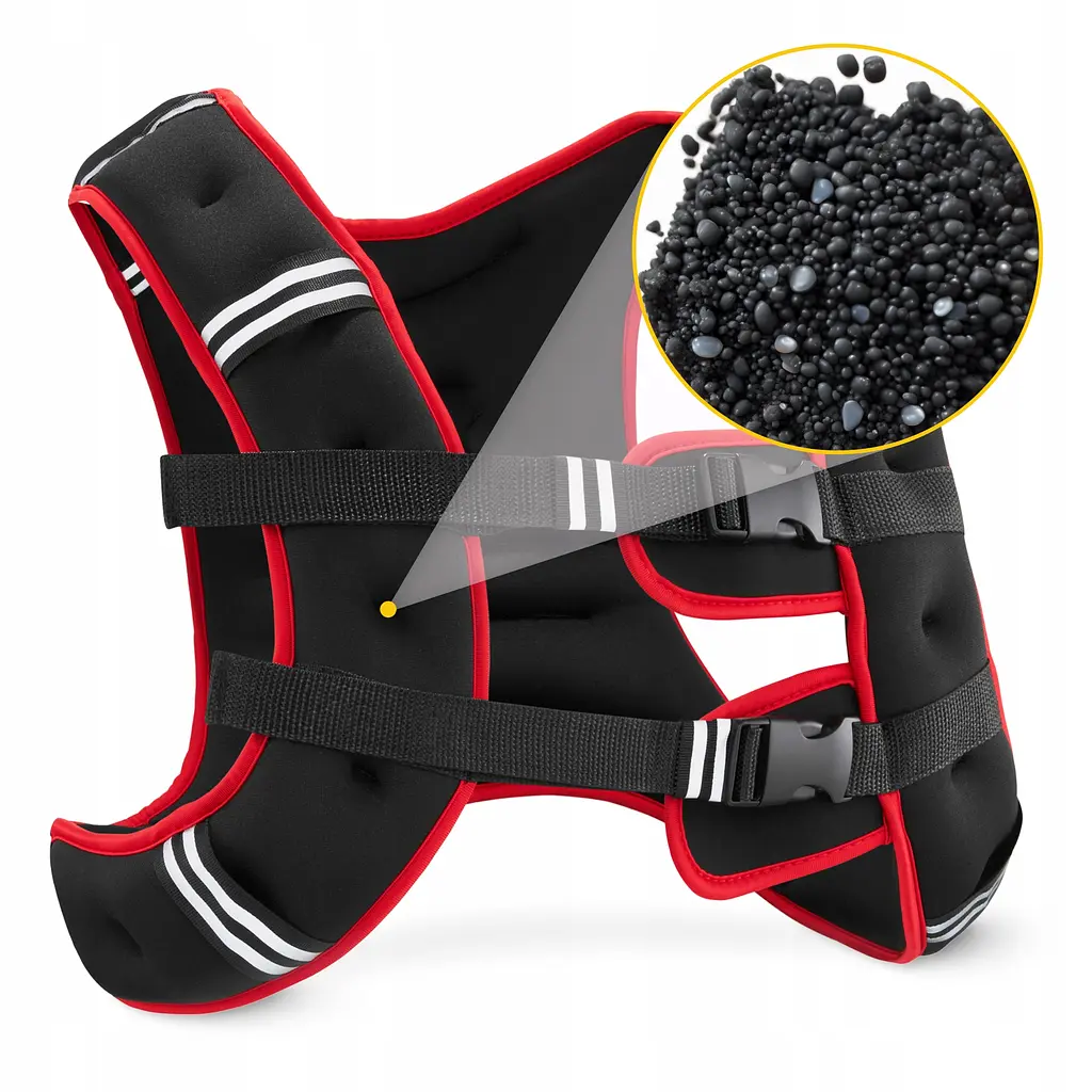 Жилет-обтяжувач для тренувань 4FIZJO 5 кг Black/Red (P-5905973402156) - фото 4