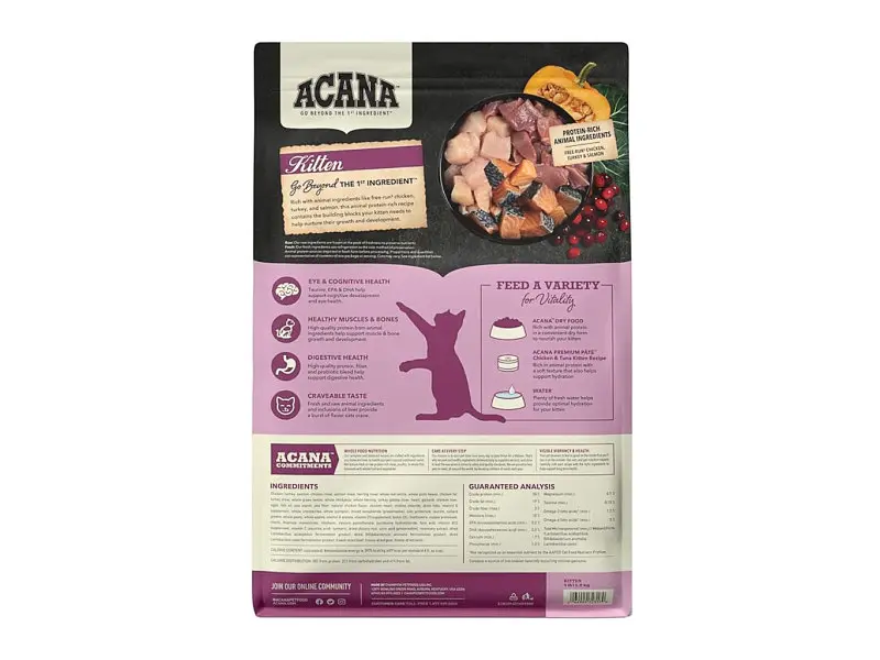Сухой корм для кошек ACANA Highest Protein Kitten Recipe 1.8 кг (0064992723255) - фото 4