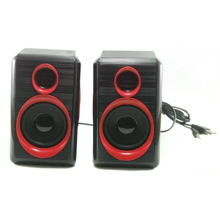 Комп'ютерні колонки акустика 2.0 USB FnT FT-165 Червоні - фото 2