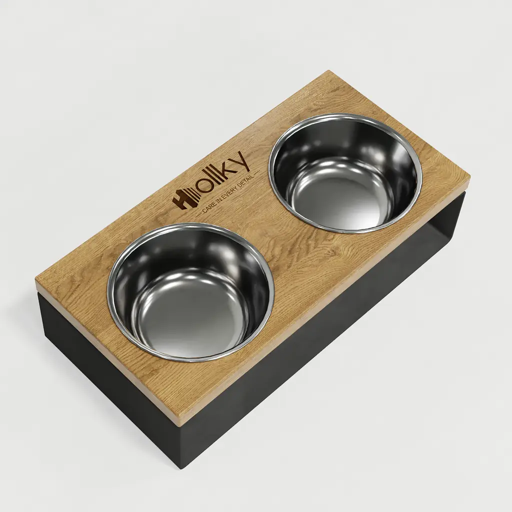 Hollky StellWood — миски на подставке для маленьких собак и кошек (2 × 0,45 л) - фото 3