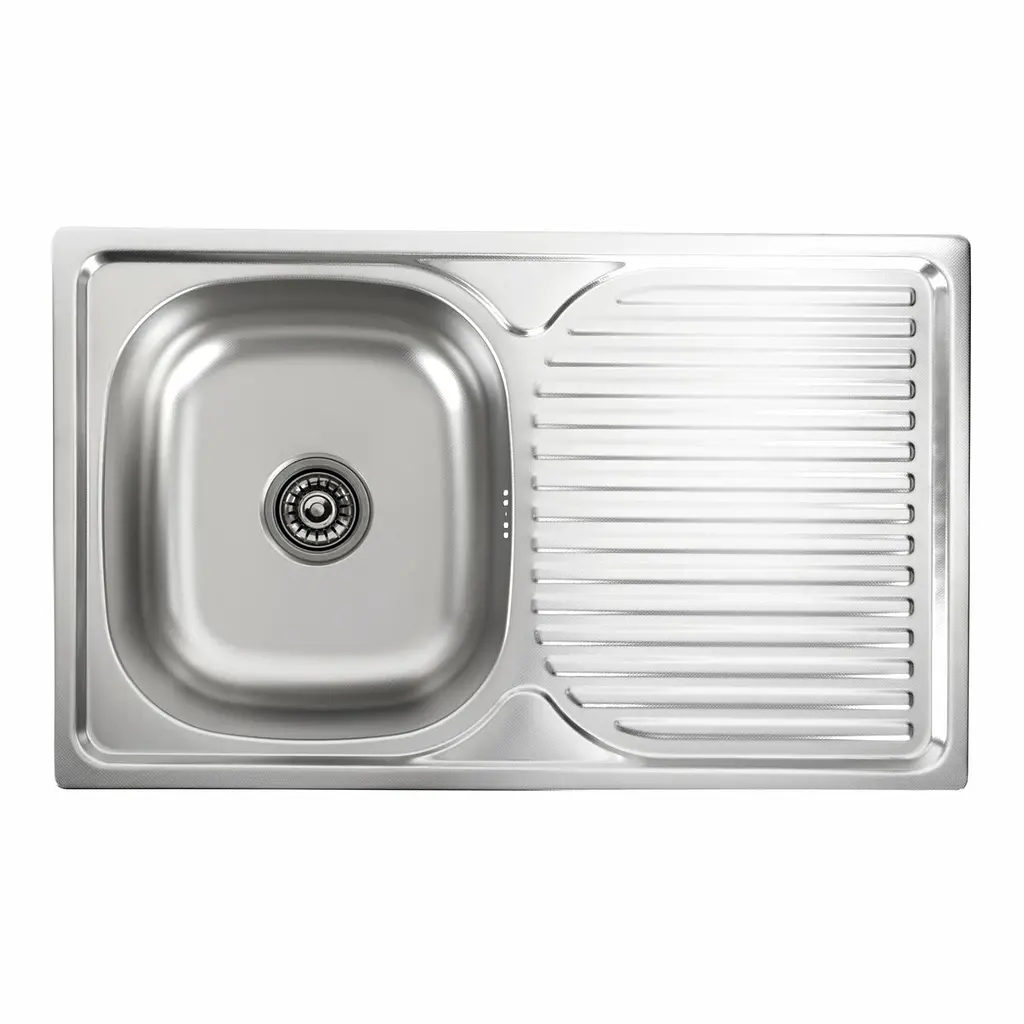 Кухонна мийка з нержавіючої сталі прямокутна Valeso декор 7848 (0,8/180 мм), Decor - фото 2
