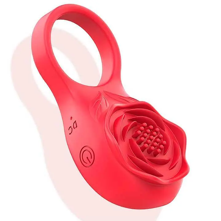 Смарт-віброкільце Love Spouse Троянда на пеніс з Bluetooth 9 режимів Червоне - фото 4