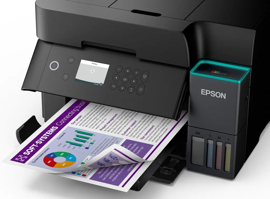 Epson БФП ink color A4 Epson EcoTank L6370 35_23 ppm DADF Duplex USB Ethernet Wi-Fi 4 inks Black Pigment - фото 4