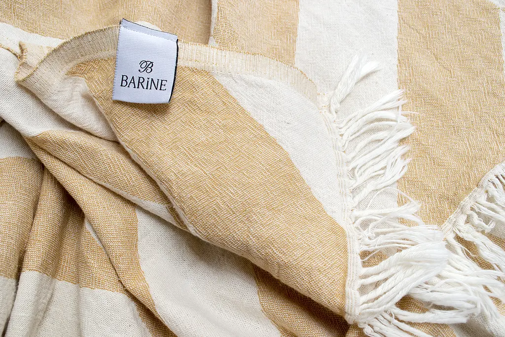 Плед-накидка Barine - Fishbone Throw Mustard 130x180 - фото 3