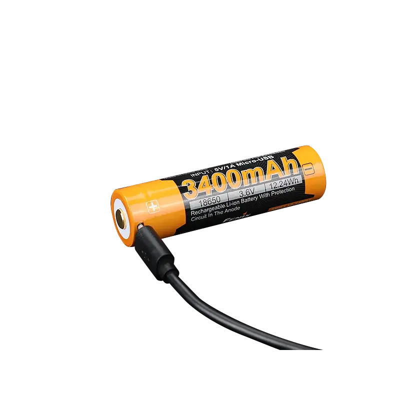 Акумулятор 18650 Fenix (3400 mAh) micro usb зарядка - фото 2