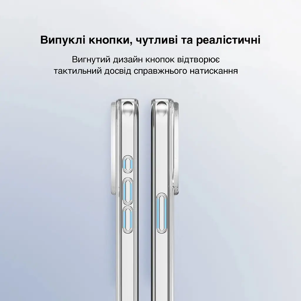 Чохол Vokamo для iPhone 15 Pro захисний з магнітним кільцем прозорий - фото 6