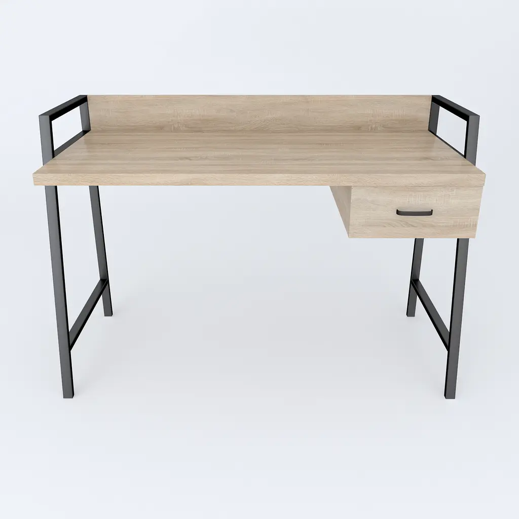 Письмовий стіл Ferrum-decor 750x1200x600 Чорний метал ДСП Дуб Сонома 32 мм (FRD-103446) - фото 2