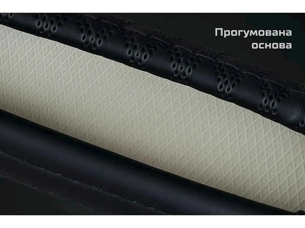 Чохол VOIN Шкірозамінник L Чохол на кермо VLOD-24UC29 BK L чорн/БО - фото 5
