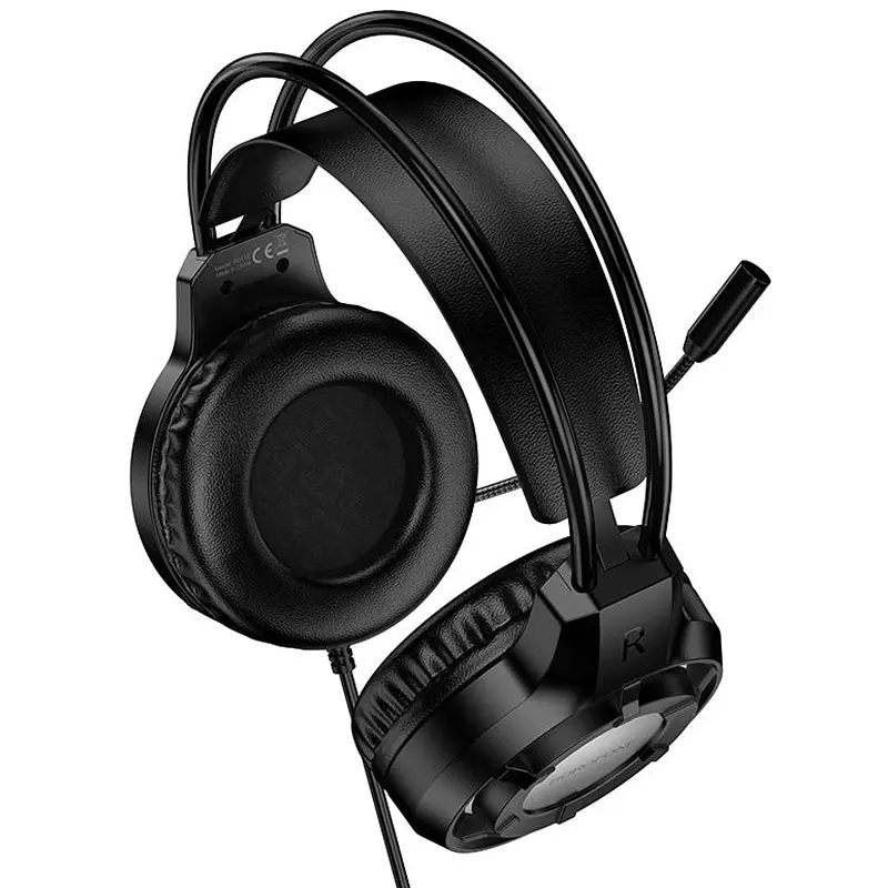 Накладні навушники Borofone BO112 Wave 3.5mm+USB Black - фото 3