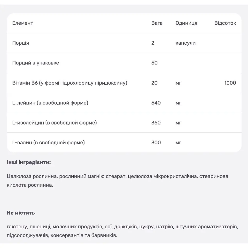 Амінокислоти BCAA плюс Solgar 100 капсул - фото 4