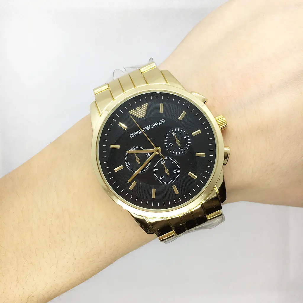 Наручний годинник чоловічий No Brand Emporio Armani Золотистий (IBW687YB) - фото 5