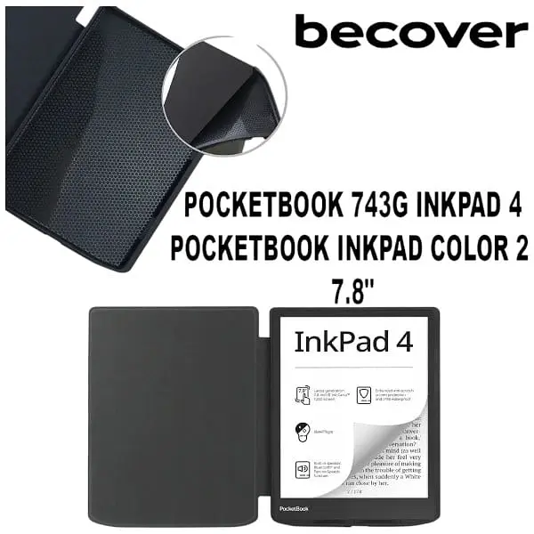 Чехол-книга BeCover Smart Case для PocketBook 743G InkPad 4/InkPad Color 2/InkPad Color 3 (7.8") Red (710069) - фото 6