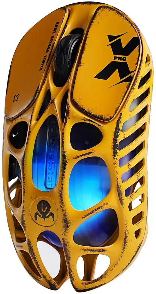 Миша GravaStar Mercury X Pro 8K BT/WL/USB-A RGB Battle-Worn Yellow (GS_X_PRO_YLW) - фото 2