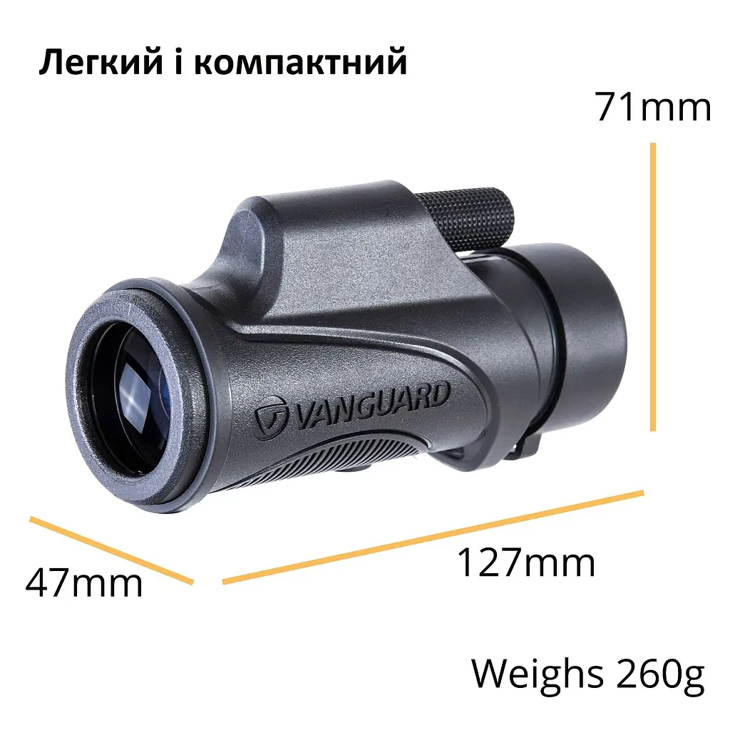 Монокуляр Vanguard Vesta 8x32 WP (Vesta 8320M), Чорний - фото 16