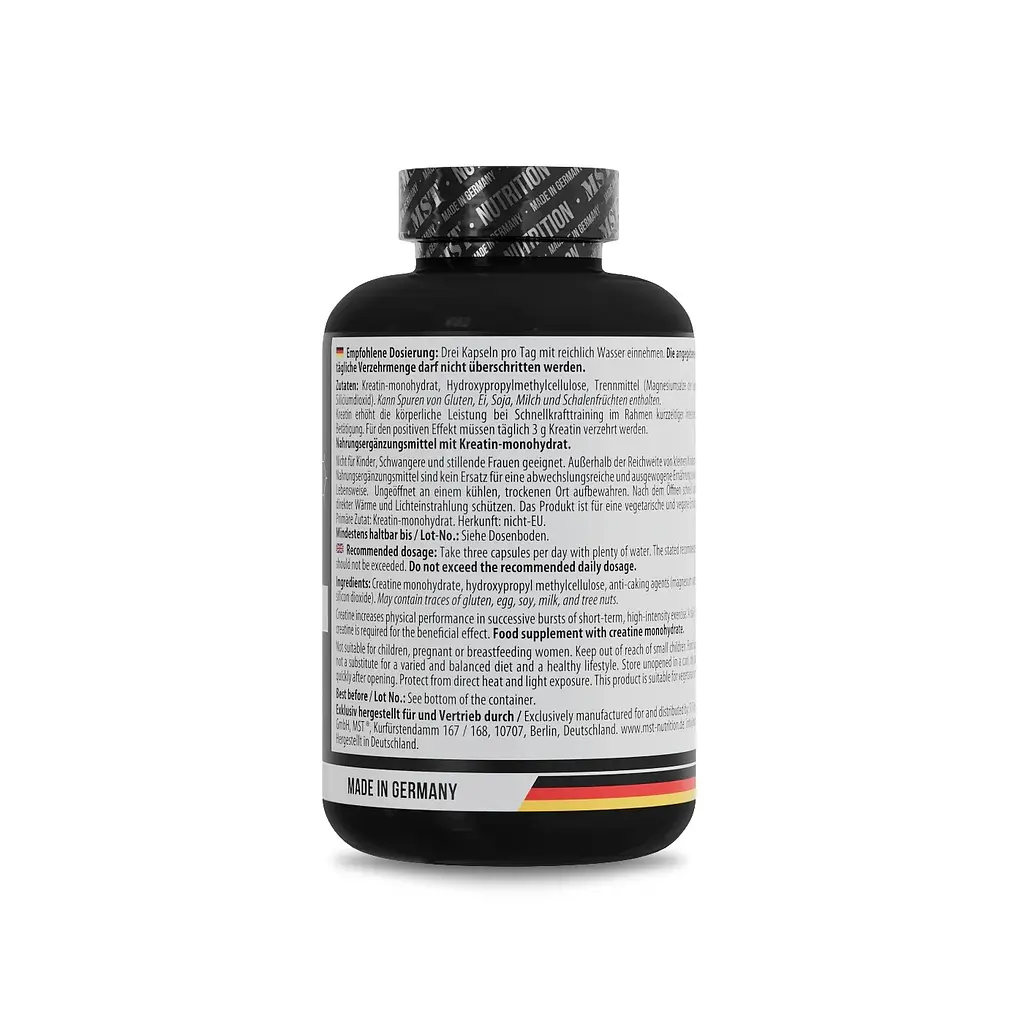 Моногідрат креатину Creatine Monohydrate, 180 капсул MST Nutrition vit0004356 - фото 3