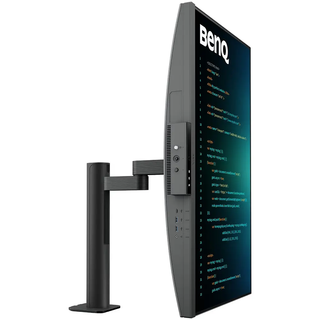 Монітор TFT 31.5 BenQ RD320UA, 4K, IPS, 2xHDMI, DP, USB-C, Pivot, колонки, сірий - фото 8