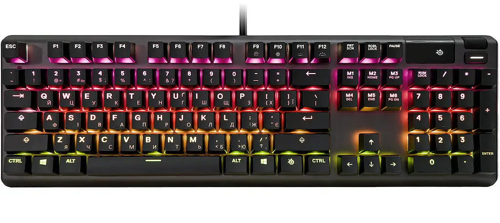 Клавіатура ігрова механічна SteelSeries Apex 5 (Синій Switch) UA OLED Smart Display - фото 6