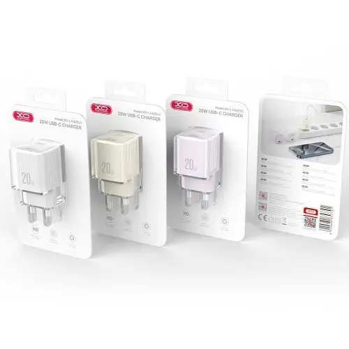 Зарядний пристрій XO L146 20W Single USB-C Charger Бежеве - фото 5