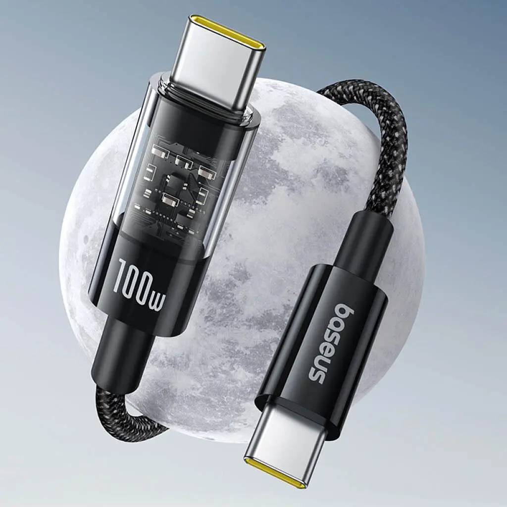 Кабель Baseus Gem Fast-Charging Data 100W Type-C - Type-C 1m Чорний (P10373000111-00) - фото 4