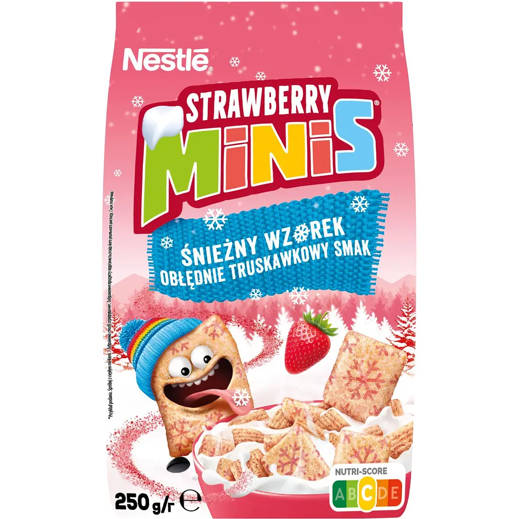 Готовый сухой завтрак Nestle Strawberry-Minis 250 г - фото 1
