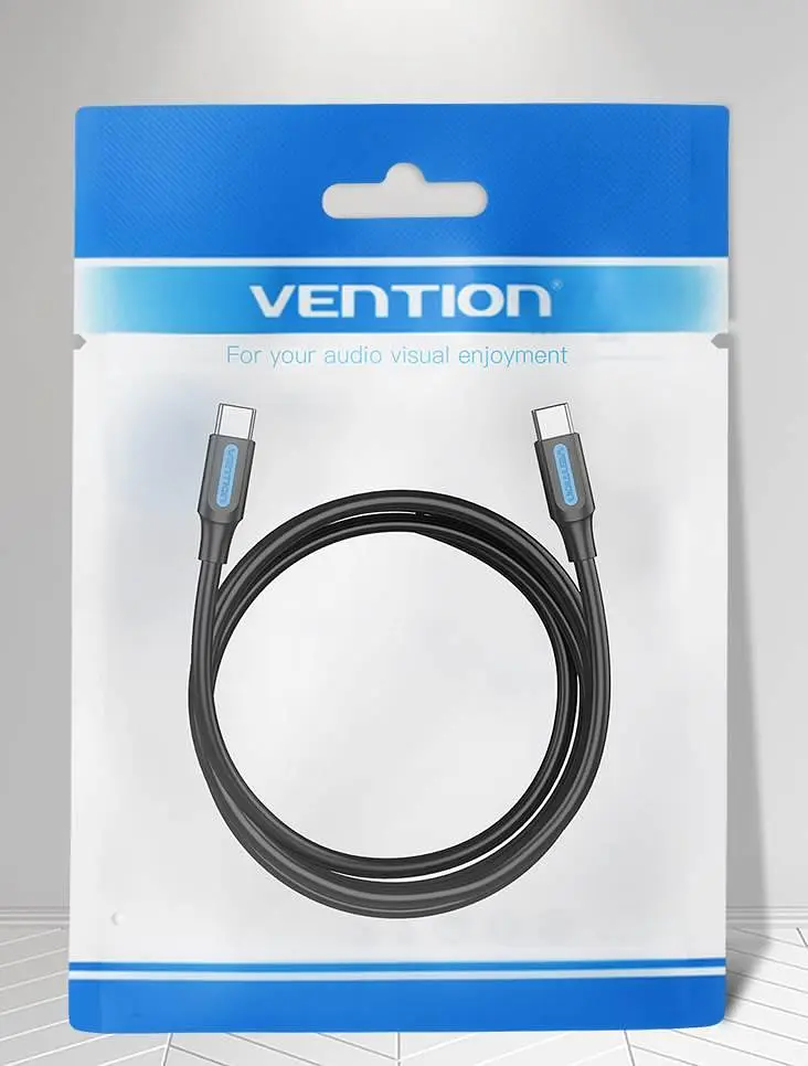 Кабель USB 2.0 Type-C M-M, 1 м, 100W Чорний, Vention - фото 2