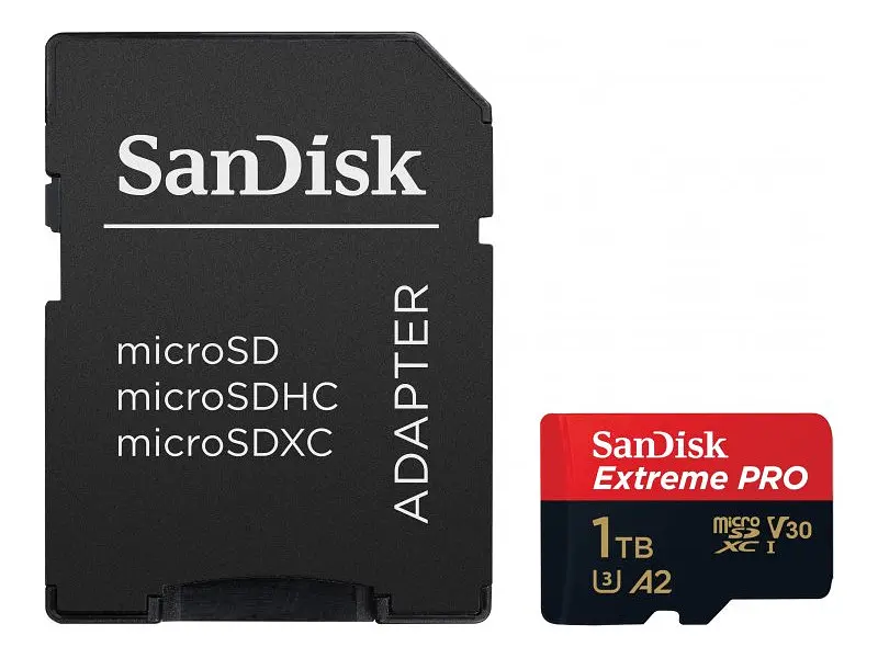 Карта пам'яті SanDisk Extreme Pro microSDXC UHS-I U3 + SD Adapter 1 TB (SDSQXCD-1T00-GN6MA)