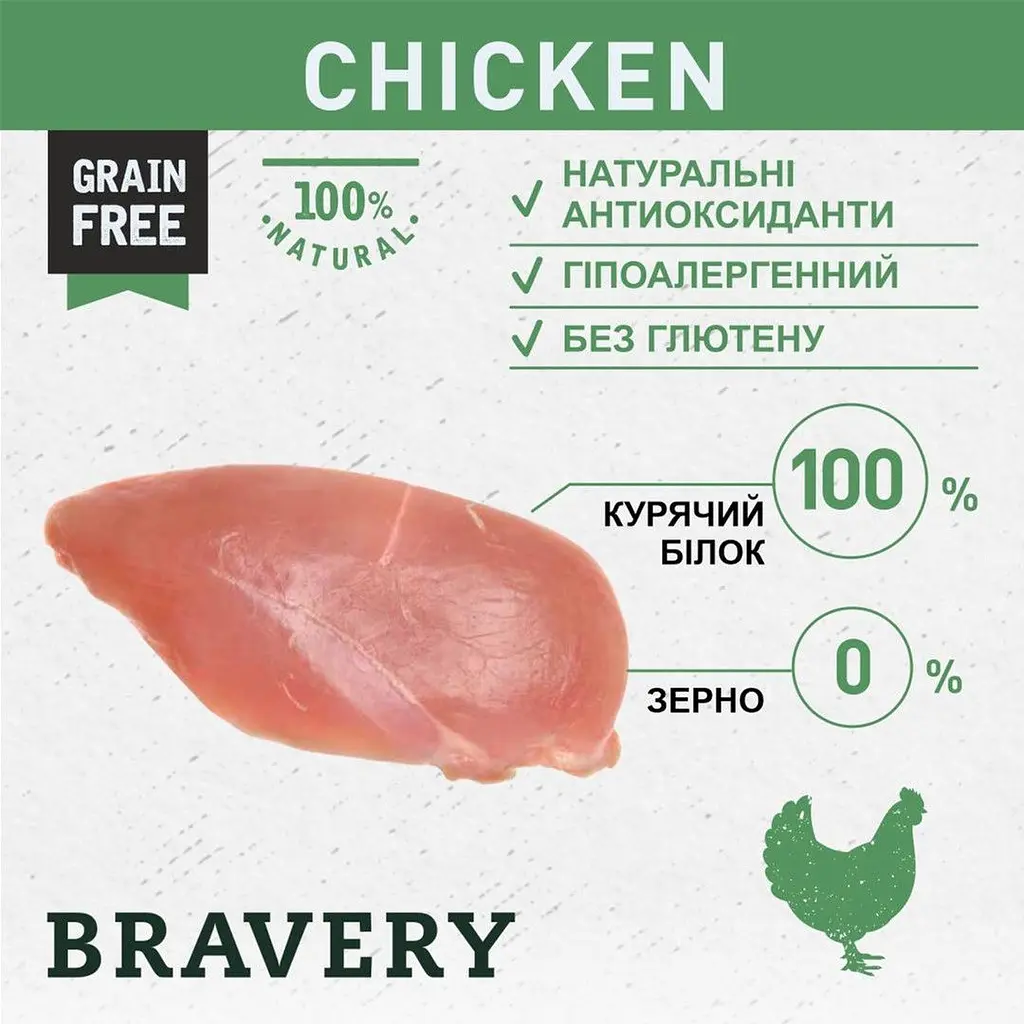 Сухий корм для кошенят Bravery Chicken Cat Kitten з куркою 600 г - фото 5
