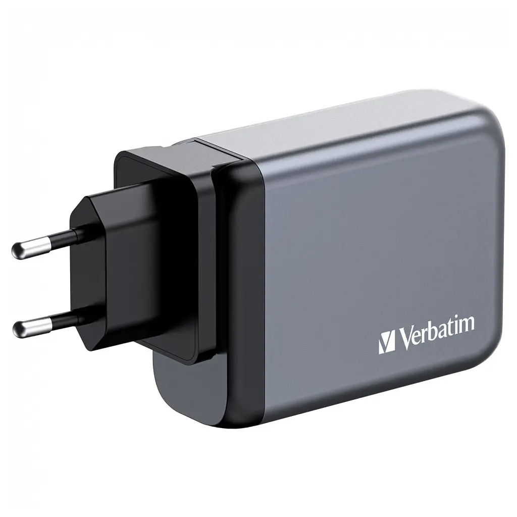 Зарядний пристрій Verbatim GaN 100 W 4 ports (2xUSB-C-100 W,USB-C 65 W /USB-A -3.0) (32202) - фото 3