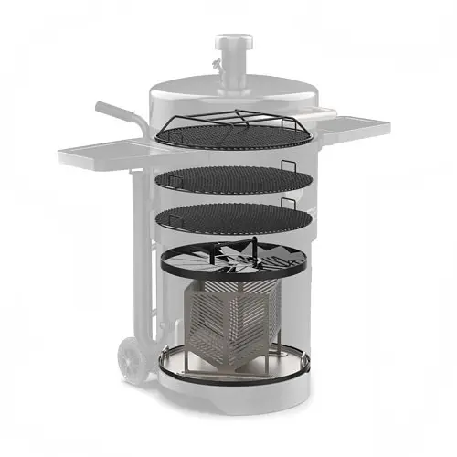 Вугільний смокер Pit Boss Champion бочкова форма коптильня-гриль (10806) - фото 9