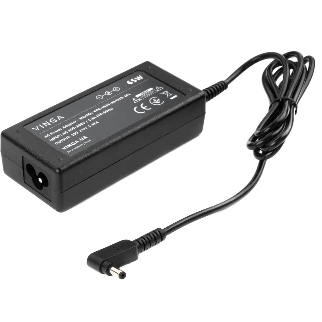 Блок живлення до ноутбуку Vinga ASUS 65W 19V 3,42A 4.0 *1.35 (VPA-1934-AS4013-101) - фото 2