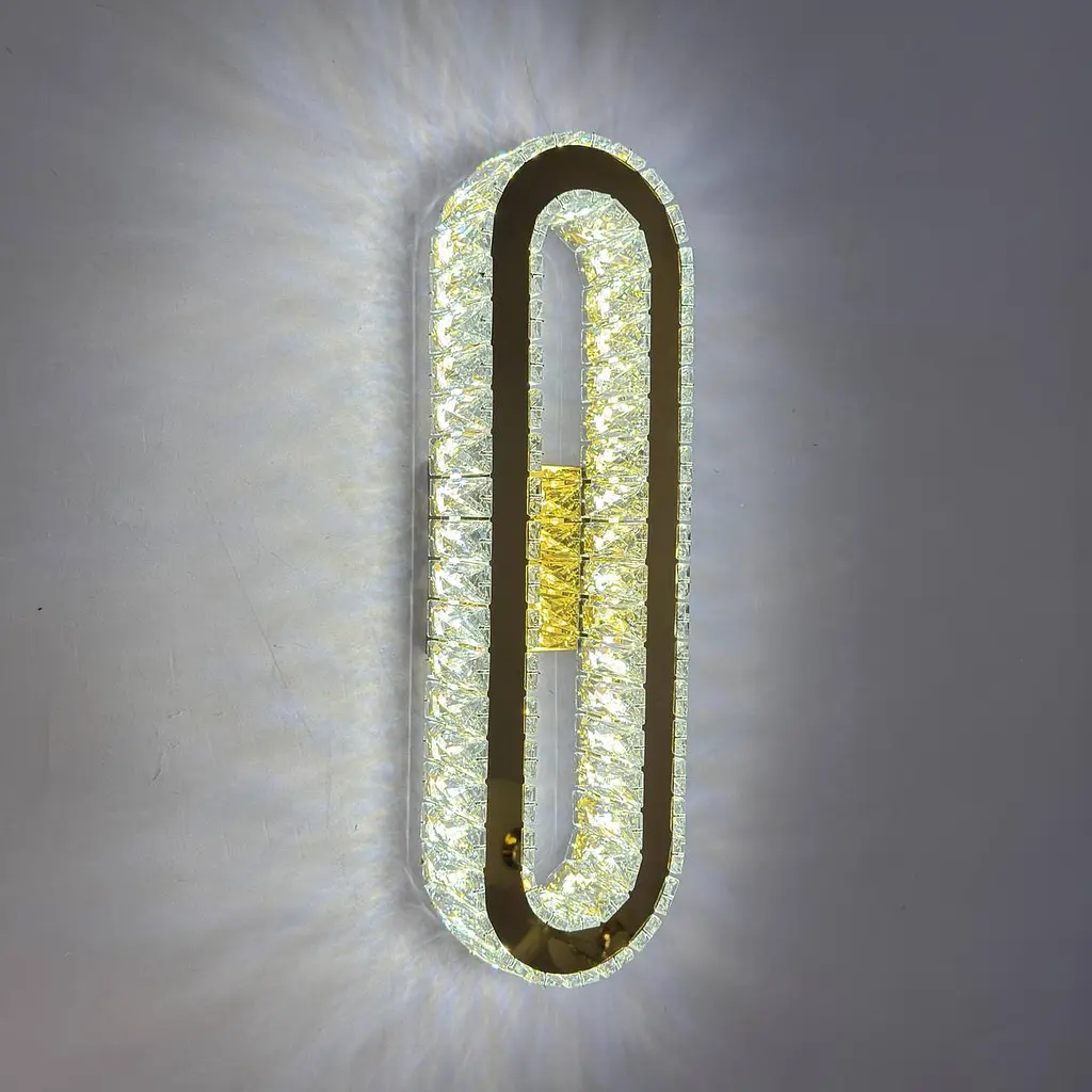 Современный настенный LED светильник Linisoln 582 B-500 FG золото 65 W 50 см до 12 м2. - фото 4
