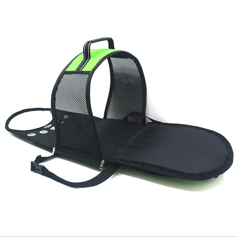 Рюкзак для переноски кошек и собак Zoo-hunt Лоренс салатовый №2 25х35х40 см - фото 4