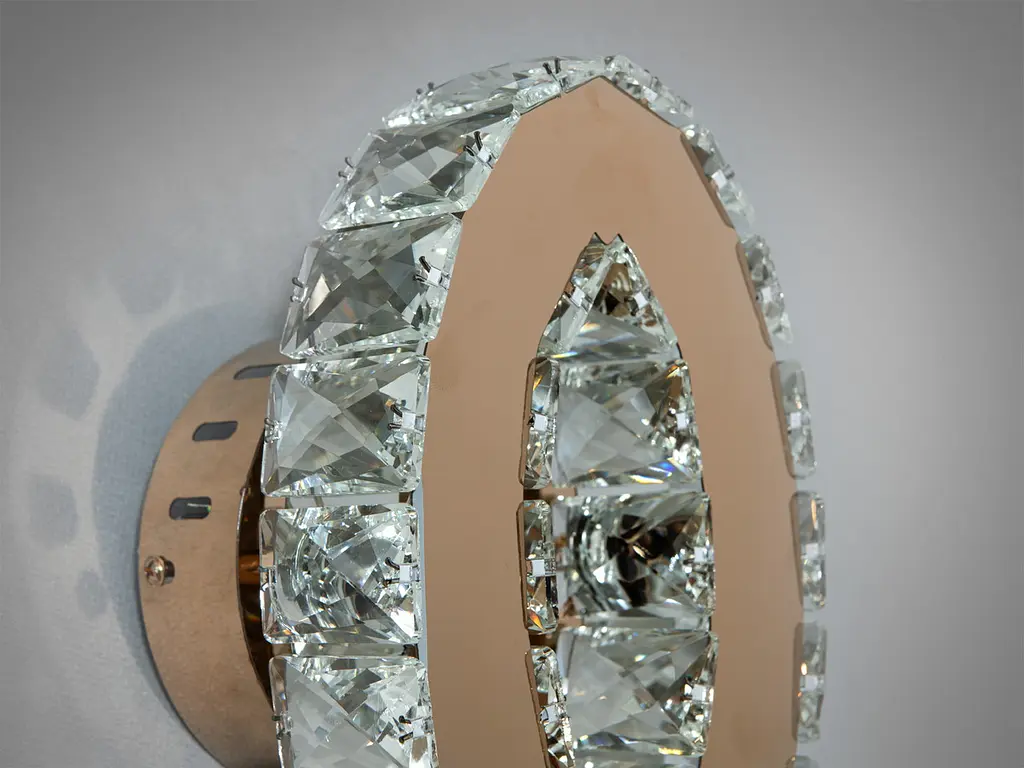 Светильник настенный LED Diasha 9604G 6W 330 лм золото хрустальный IP20 - фото 4