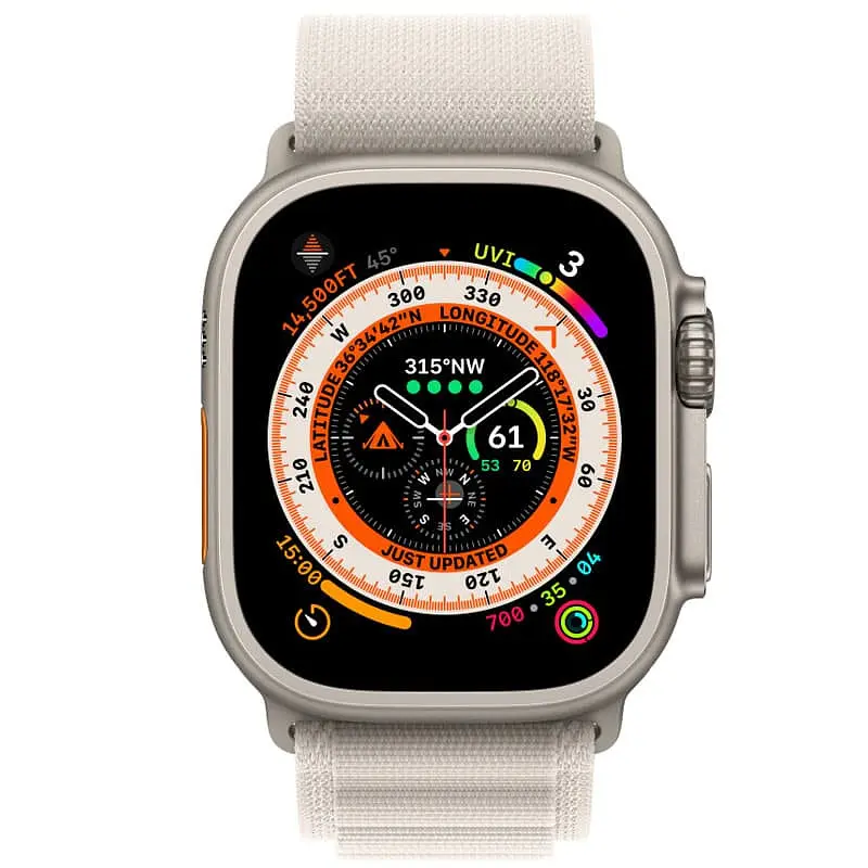 Ремінець Alpine Loop для Apple Watch 42(ser.1-3)/44/45/46/49mm (m/l) Сірий / Starlight - фото 2