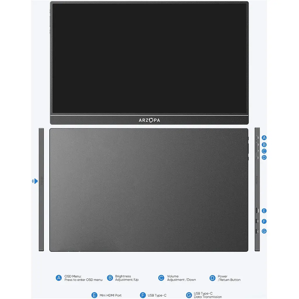 Портативний монітор Arzopa S1 Table [111056] - фото 3