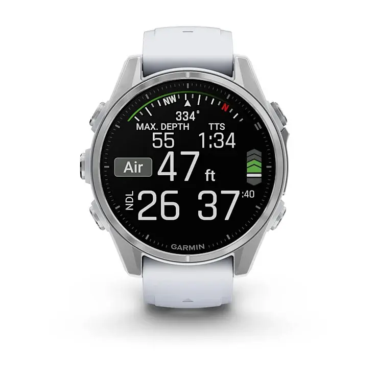 Смарт-годинник Garmin Fenix 8 43mm Amoled Silver with Whitestone Silicone (010-02903-00) - фото 6