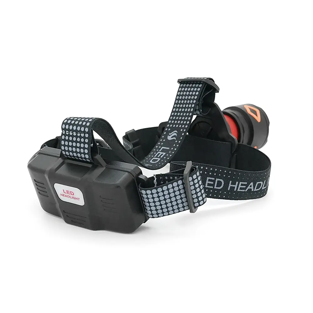 Налобний ліхтарик SY8503, Zoom, White+Red+Blue+White Hot, 4 режими, корпус метал, водостійкий, живлення від 2*18650, Type-C кабель, BOX - фото 3