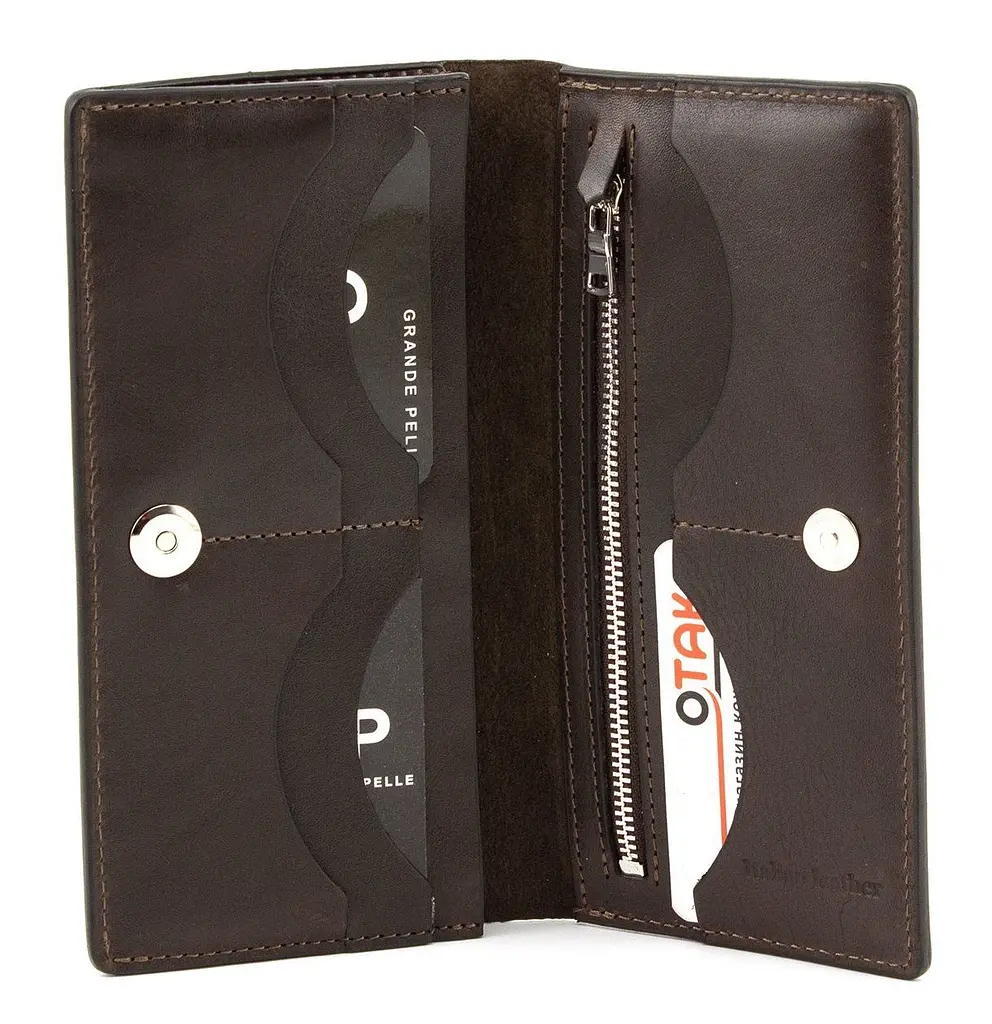 Стильное мужское портмоне из кожи GRANDE PELLE 19,5х10х2,5 см acs0024468 - фото 2
