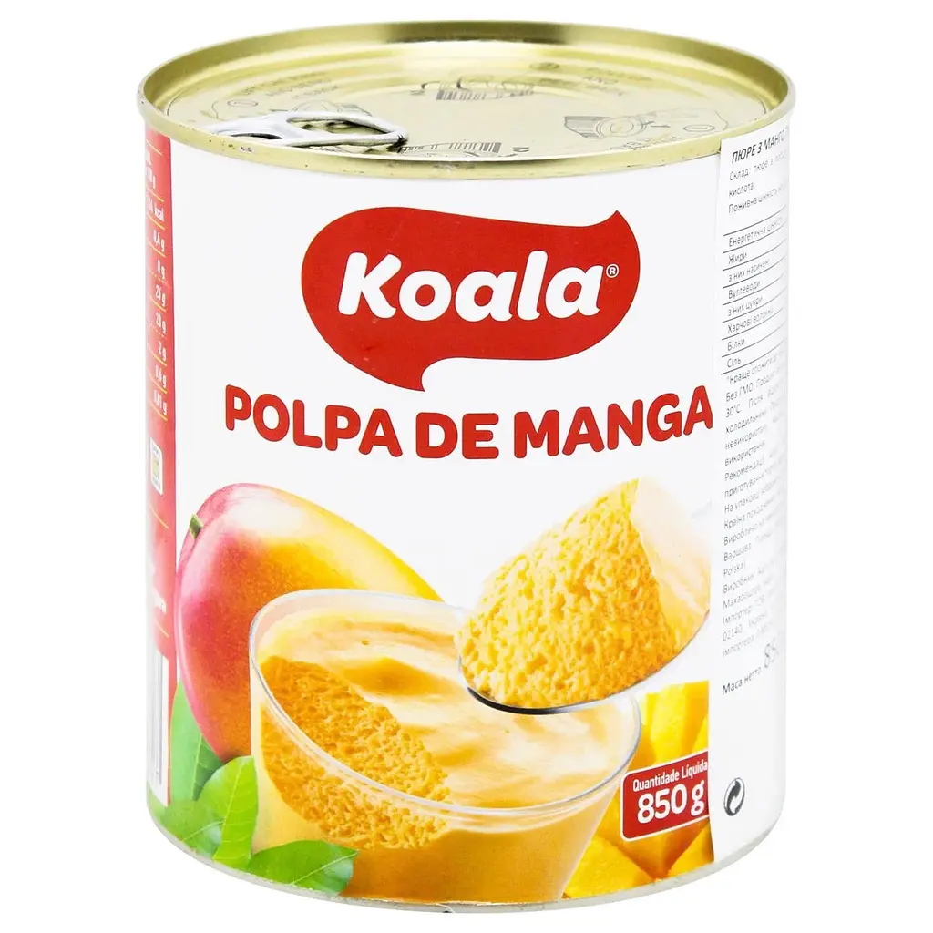 Пюре манго Koala Polpa De Manga 850 г