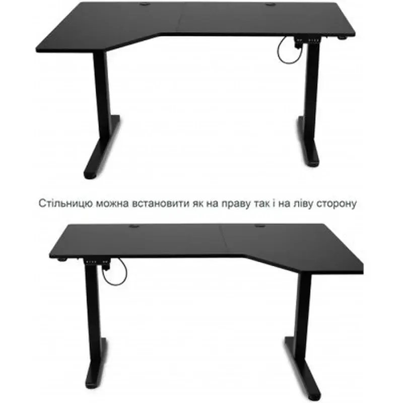 Комп'ютерний стіл Barsky StandUp Corner 1450x850 мм Black (BSTc-01) - фото 11