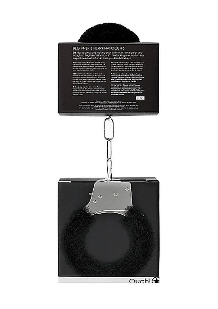 Наручники - Ouch! Beginner's Handcuffs Furry Black - фото 7