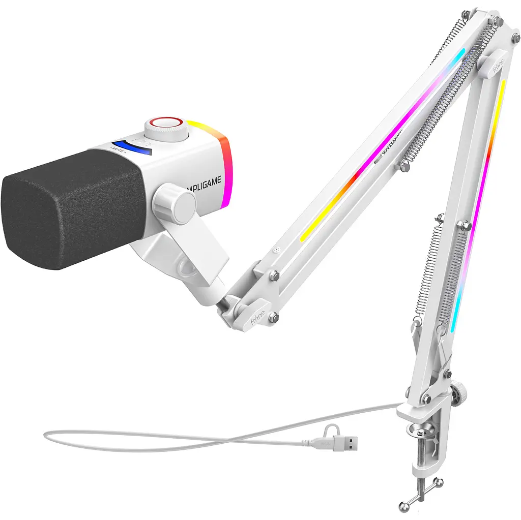 Мікрофон динамічний Fifine AM8PROTW USB/XLR White (AM8PROTW) - фото 3