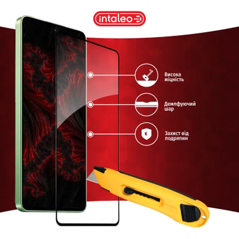 Скло захисне Intaleo Full Glue Xiaomi Redmi Note 13 4G Black (1283126583896) - фото 5