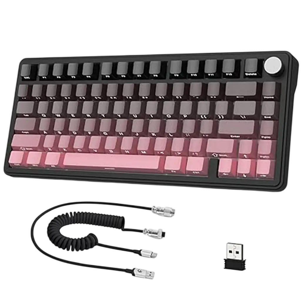 Клавиатура Attack Shark X85 Side Printed RGB Gradient Pink - фото 2