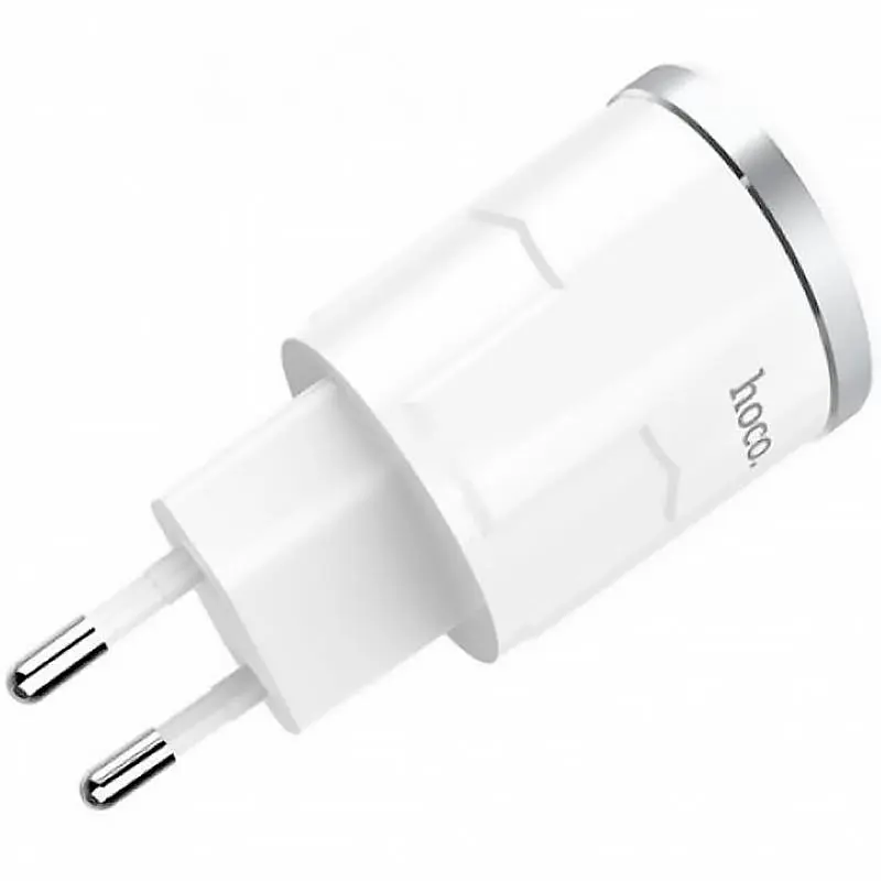 Мережевий зарядний пристрій Hoco 1USB C37A 2.4A White - фото 3