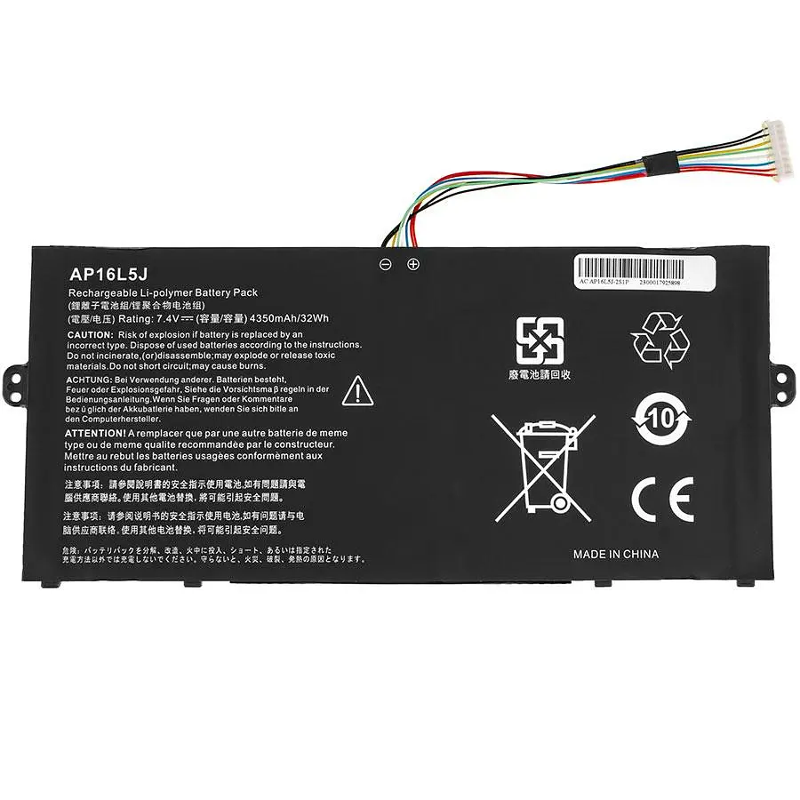 Батарея для ноутбука Acer AP16L5J (Swift SF514-52T) 7.4V 4350mAh Чорний - фото 2