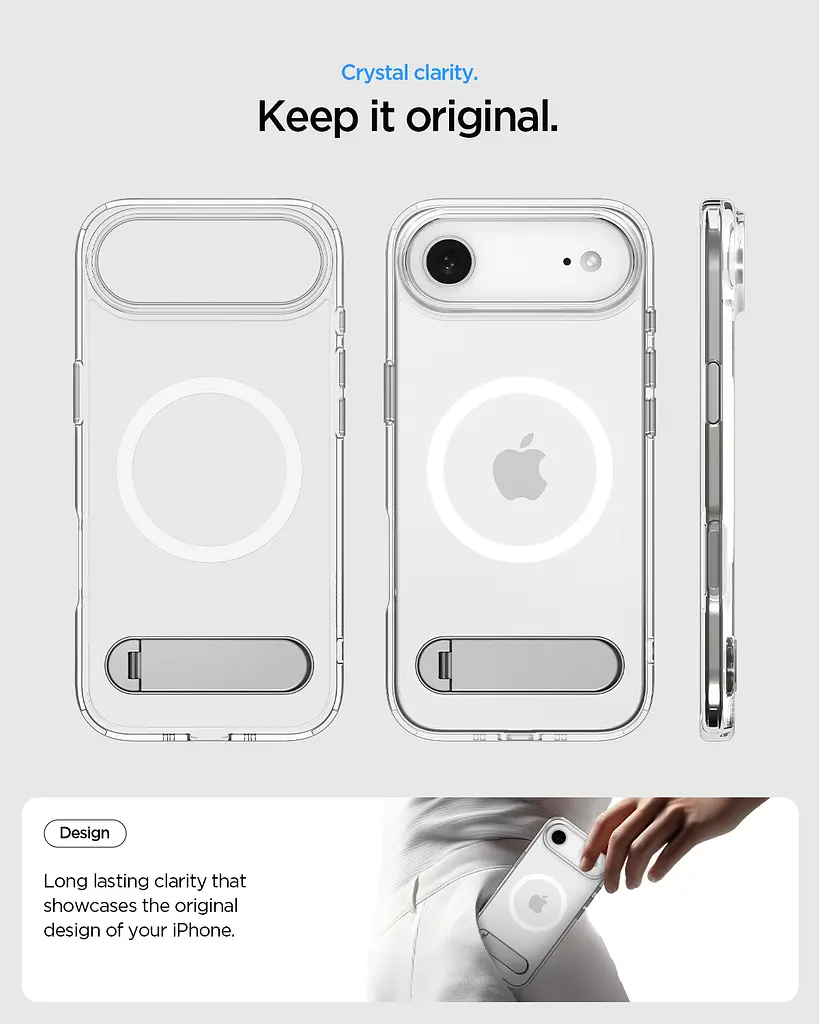 Чохол Spigen для iPhone 17 Air, Ultra Hybrid S MagFit, Clear White teh0019335 - фото 5